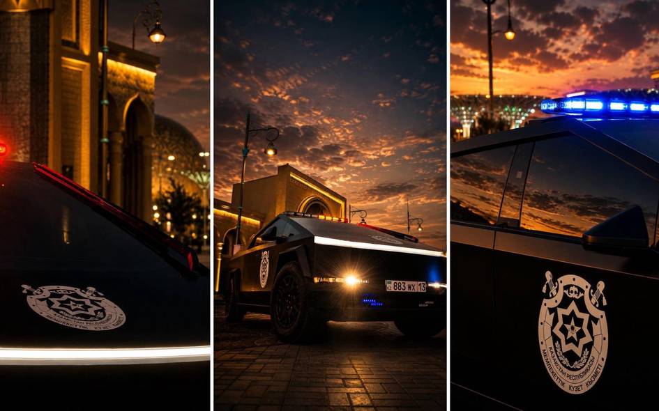 Қозоғистон Туркий давлатлар раҳбарларини Cybertruck ёрдамида қўриқлайди (фото)